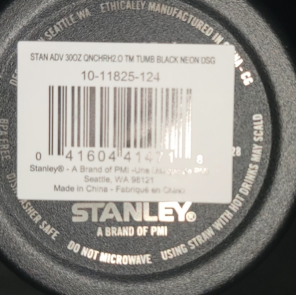 BLACK NEON 30OZ STANLEY QUENCHER - Picture 2 of 5